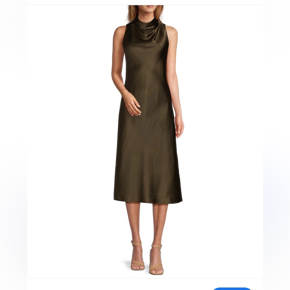 Antonio Melani Marine Satin Halter Neck Slip Dress